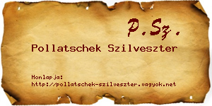 Pollatschek Szilveszter névjegykártya